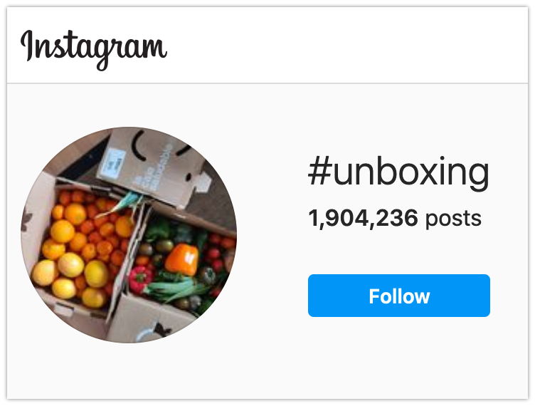 Unboxing Hashtag On Instagram