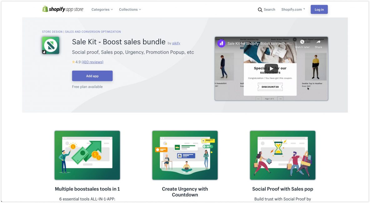 Sale Kit ‑ Ecommerce Plugins For Online Stores – Shopify App Store 2020 1184x650