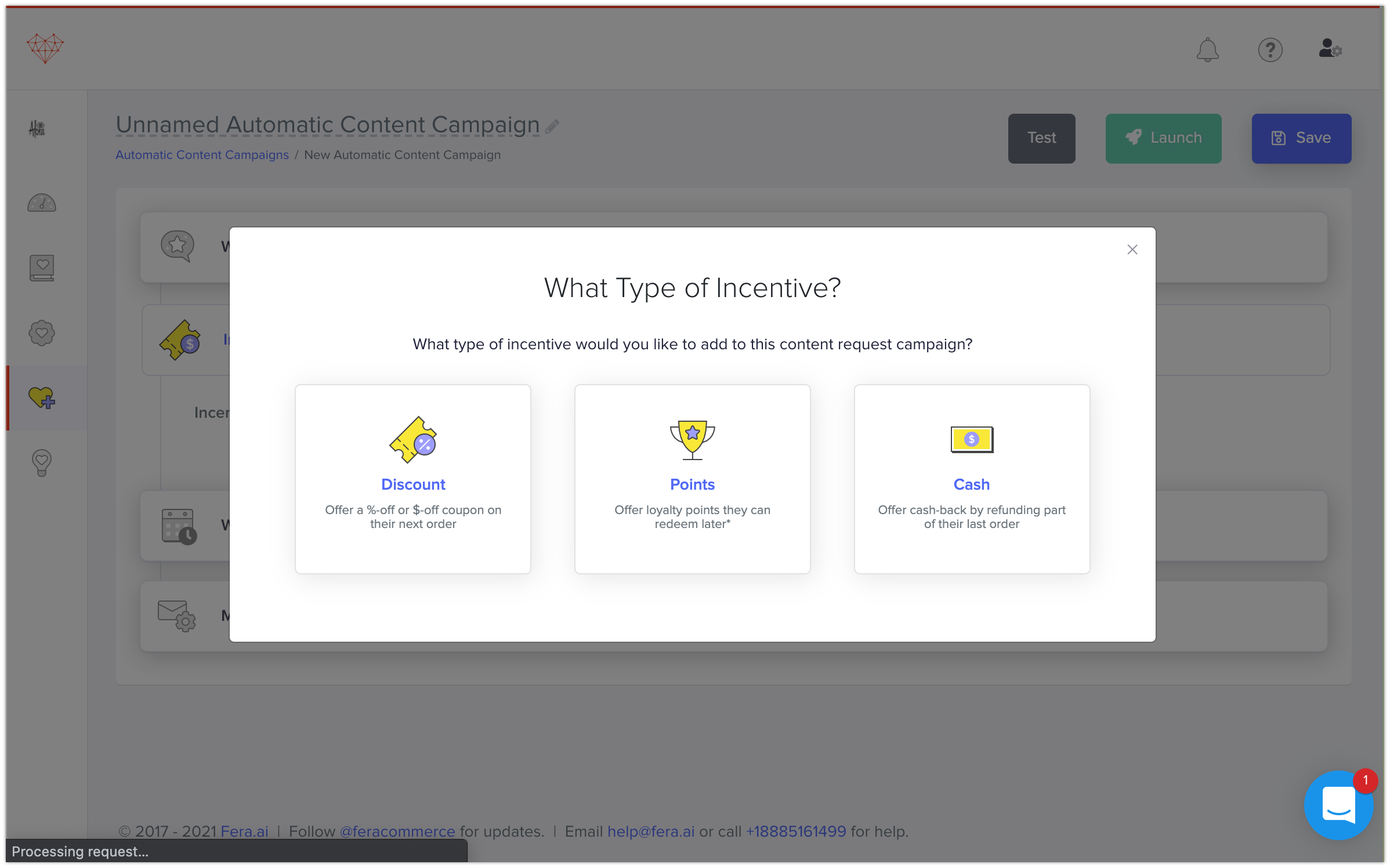 Automatic Content Campaign   Incentive Options