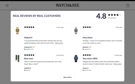 product reviews ecommerce