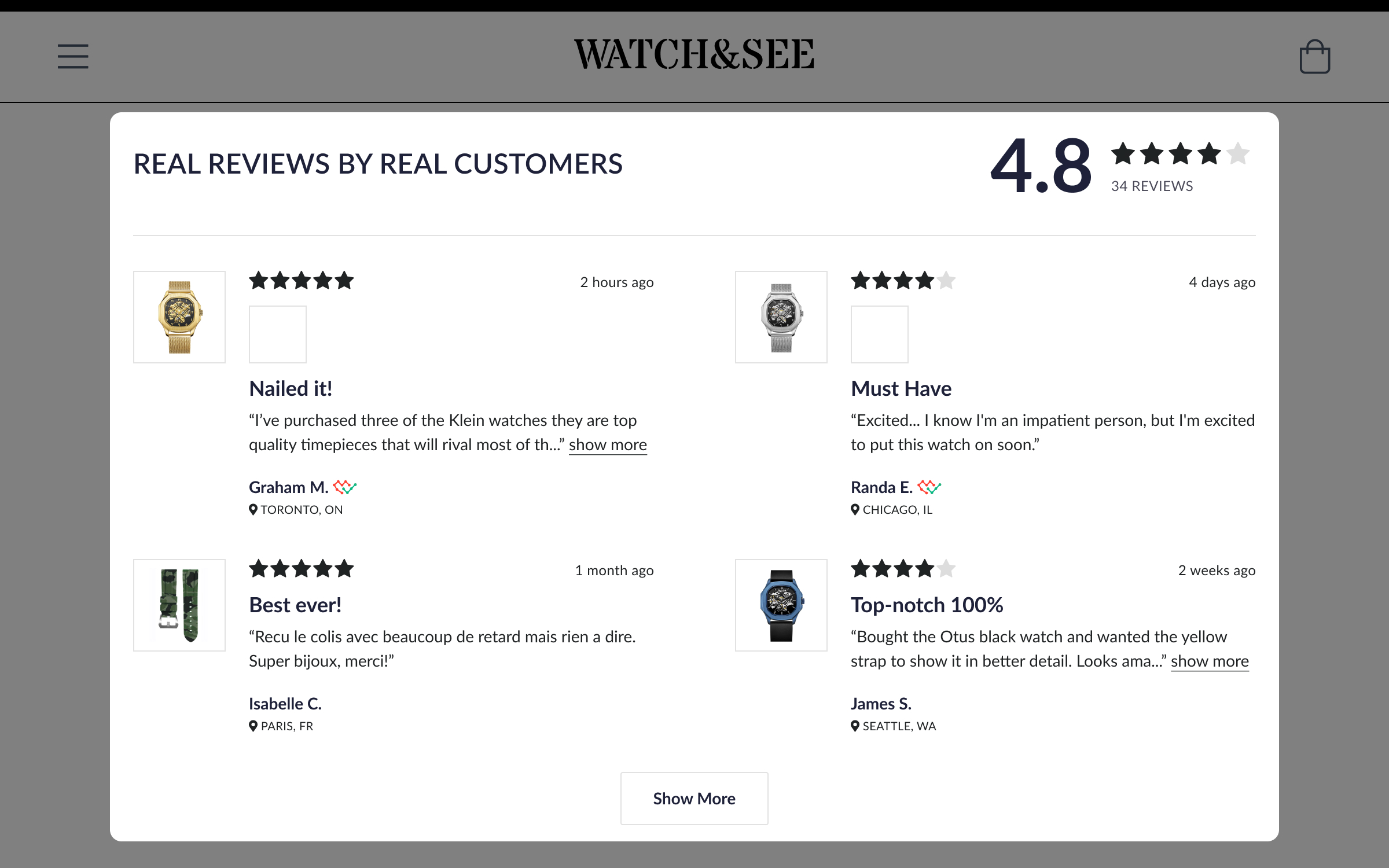 product reviews ecommerce