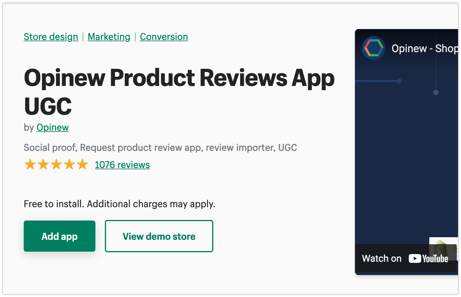 opinew shopify review app