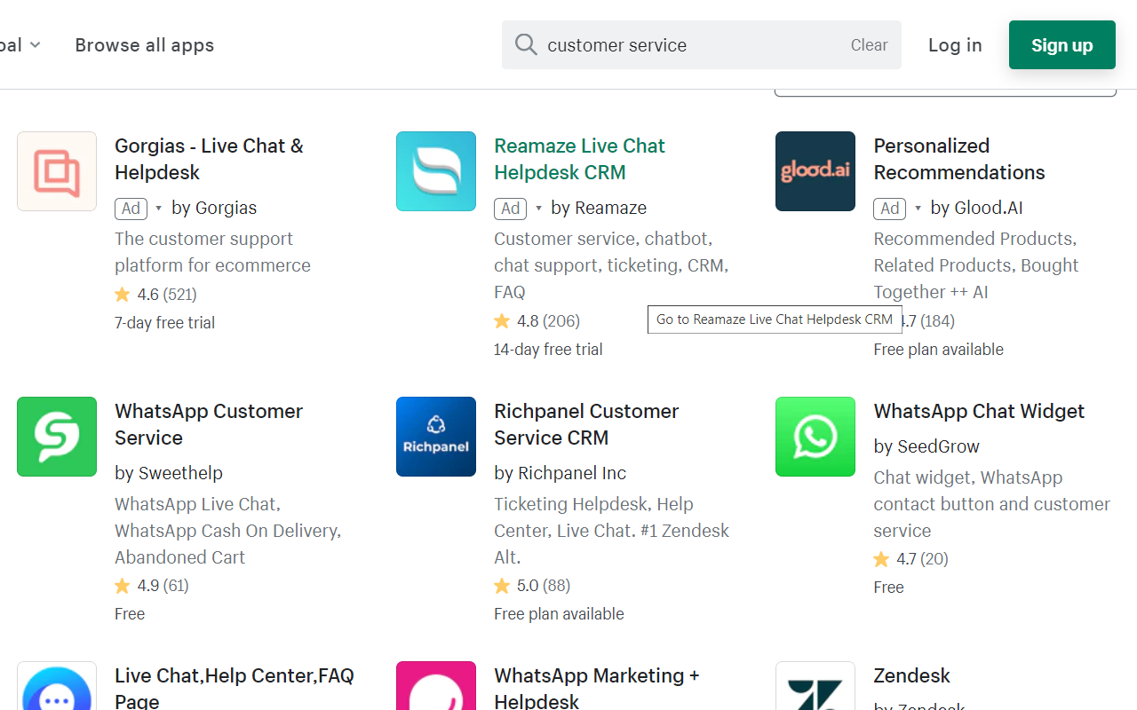 Customer Service Shopify Apps