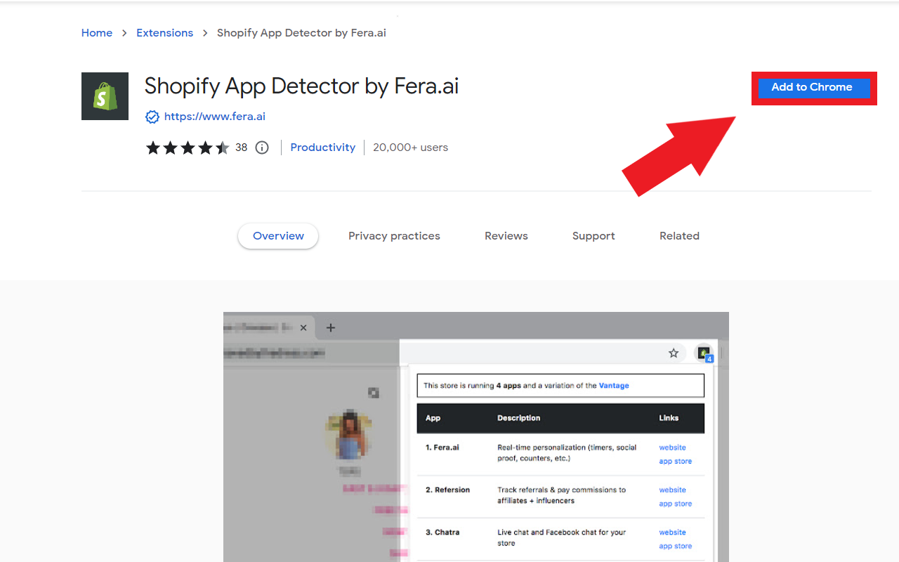 Shopify App Detector Chrome Extension