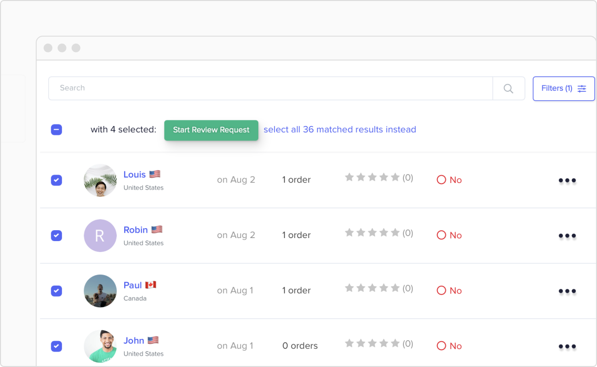 Send One-Time Review Requests To a Specific Group of Customers 