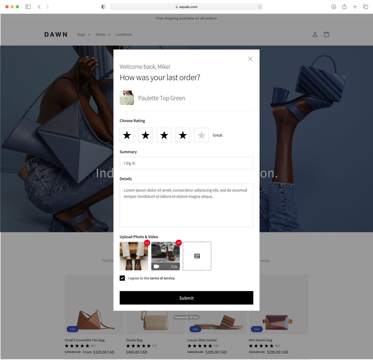 request reviews for shopify