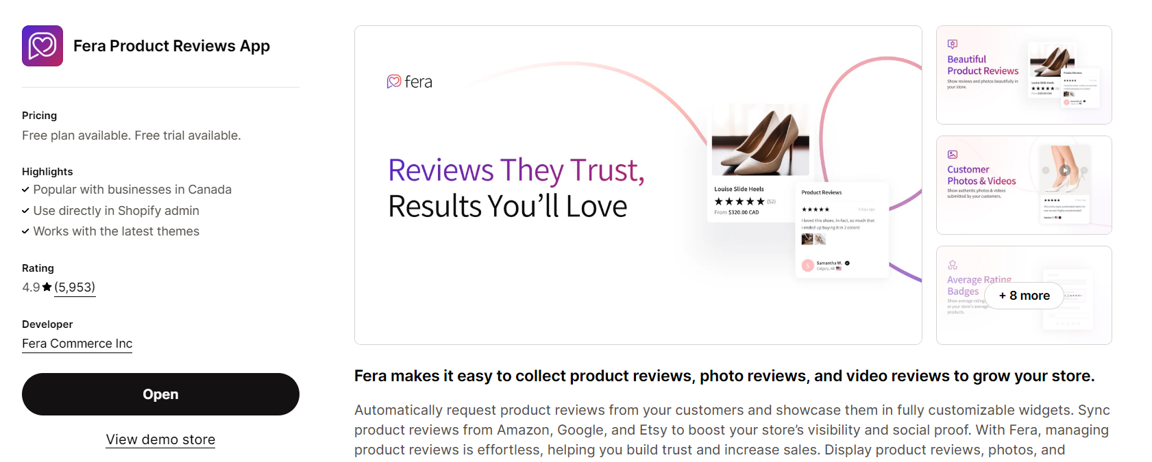 Fera Product Reviews App