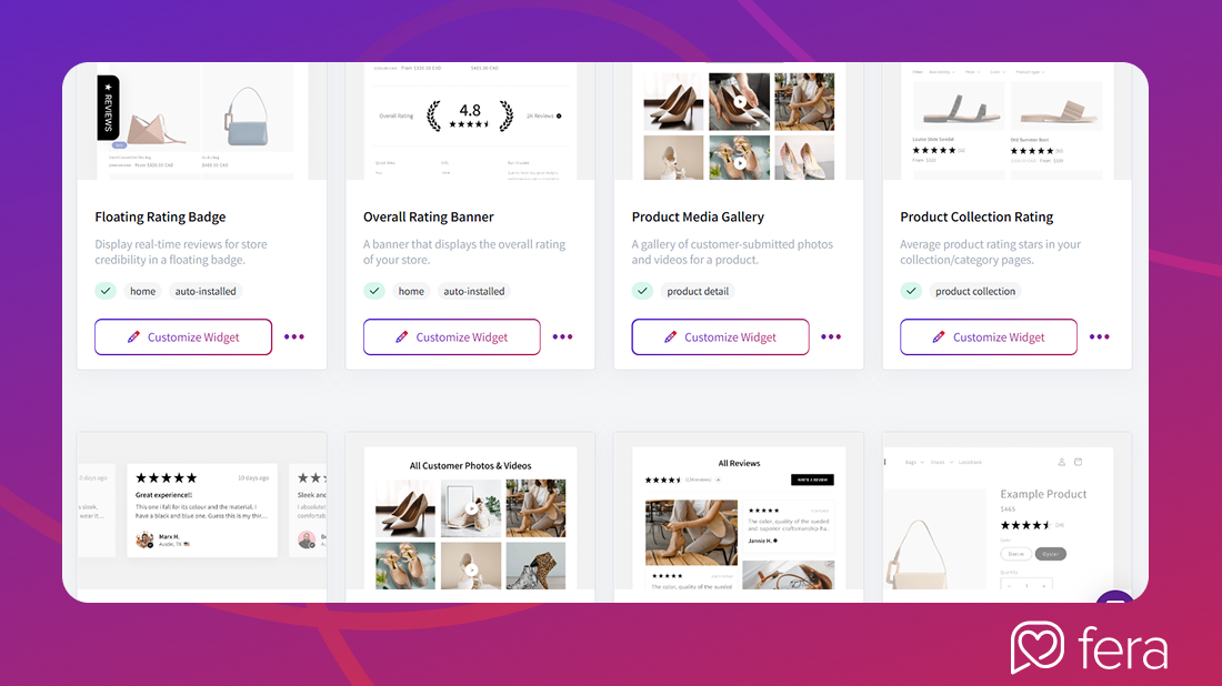 fera review widgets fera review widgets