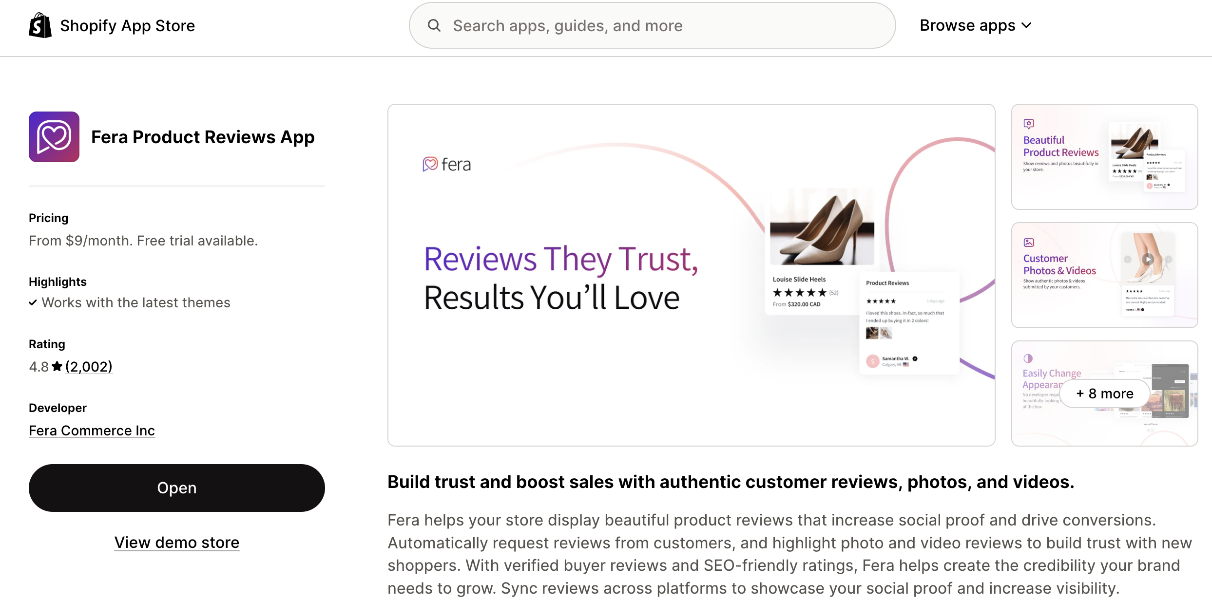 Fera Product Reviews App