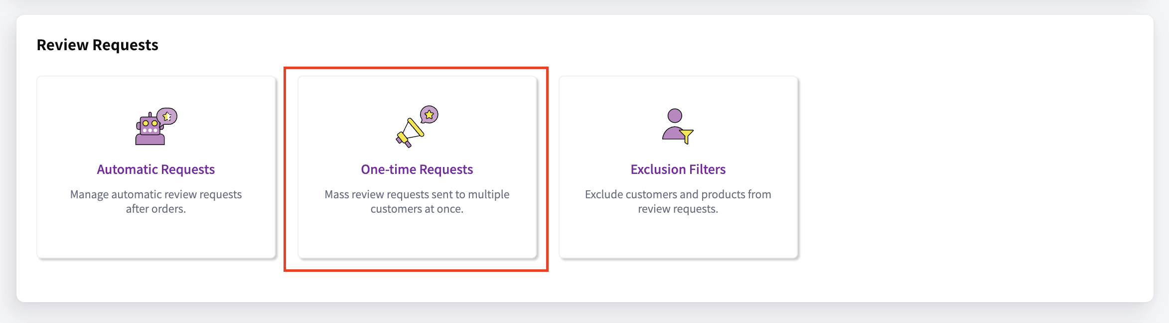 One Time Review Request