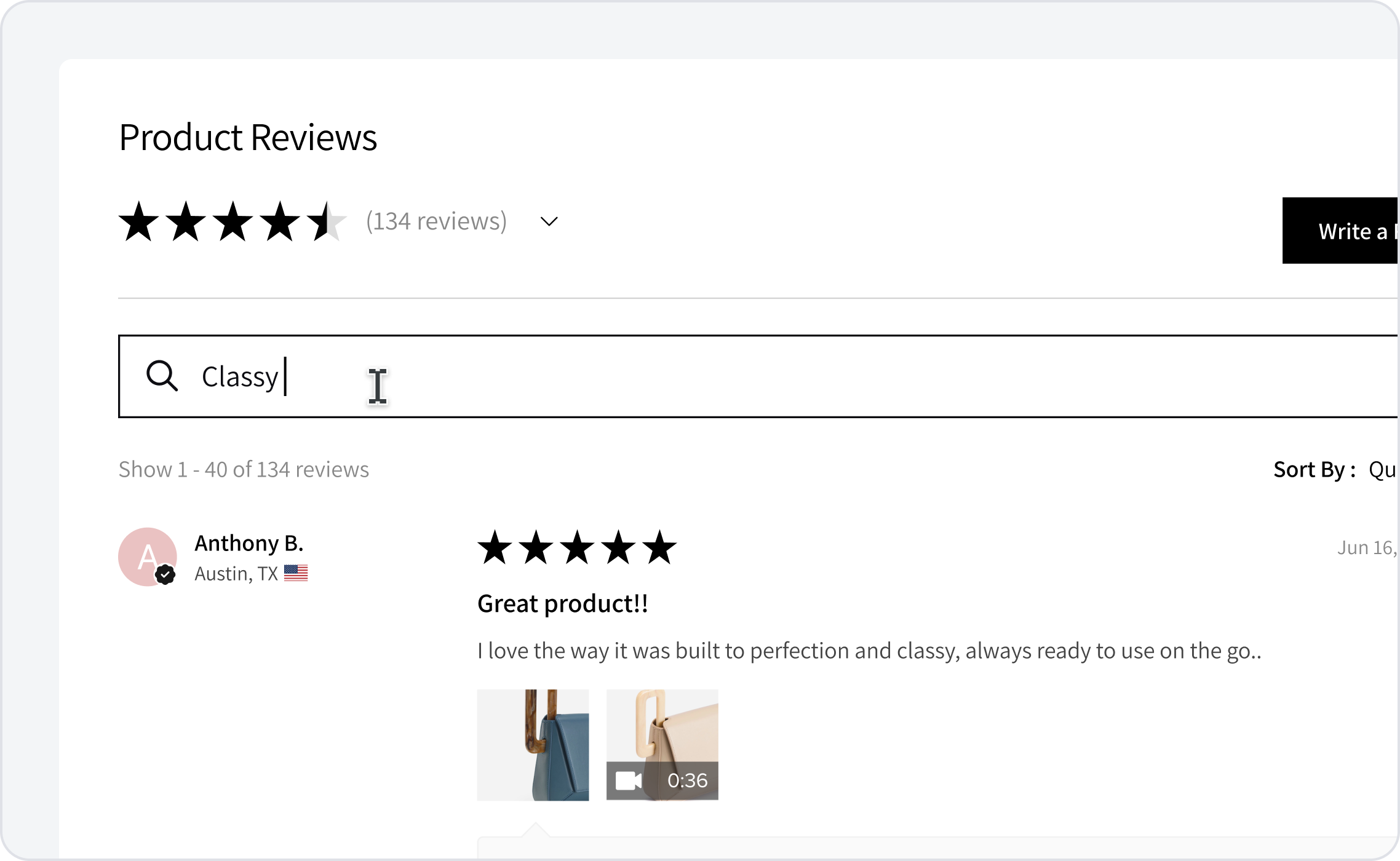Search Bar Reviews