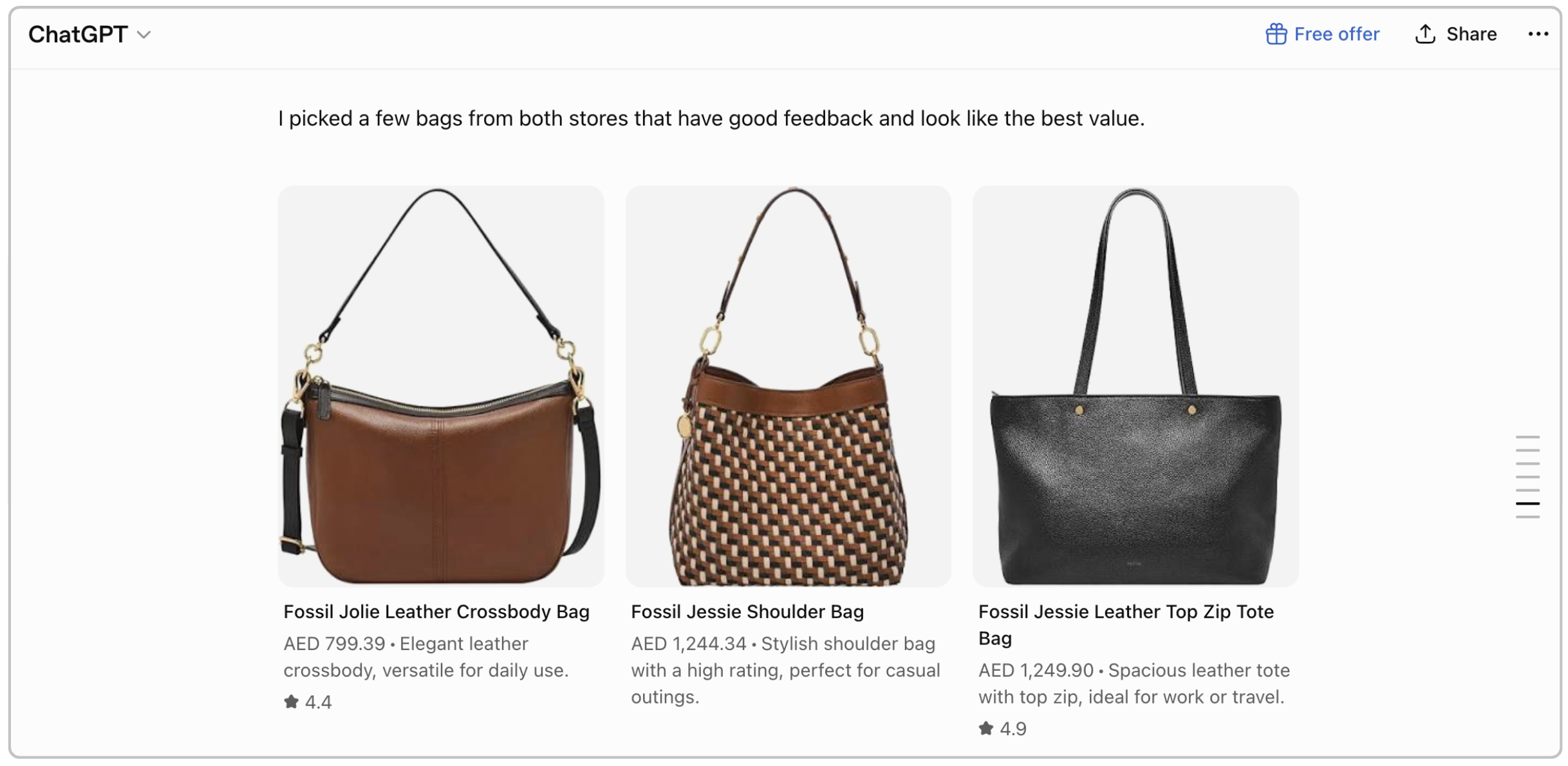 Top rated products