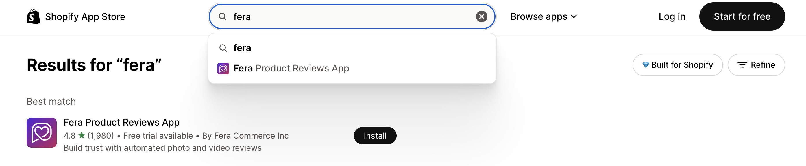 Fera - Shopify App Store