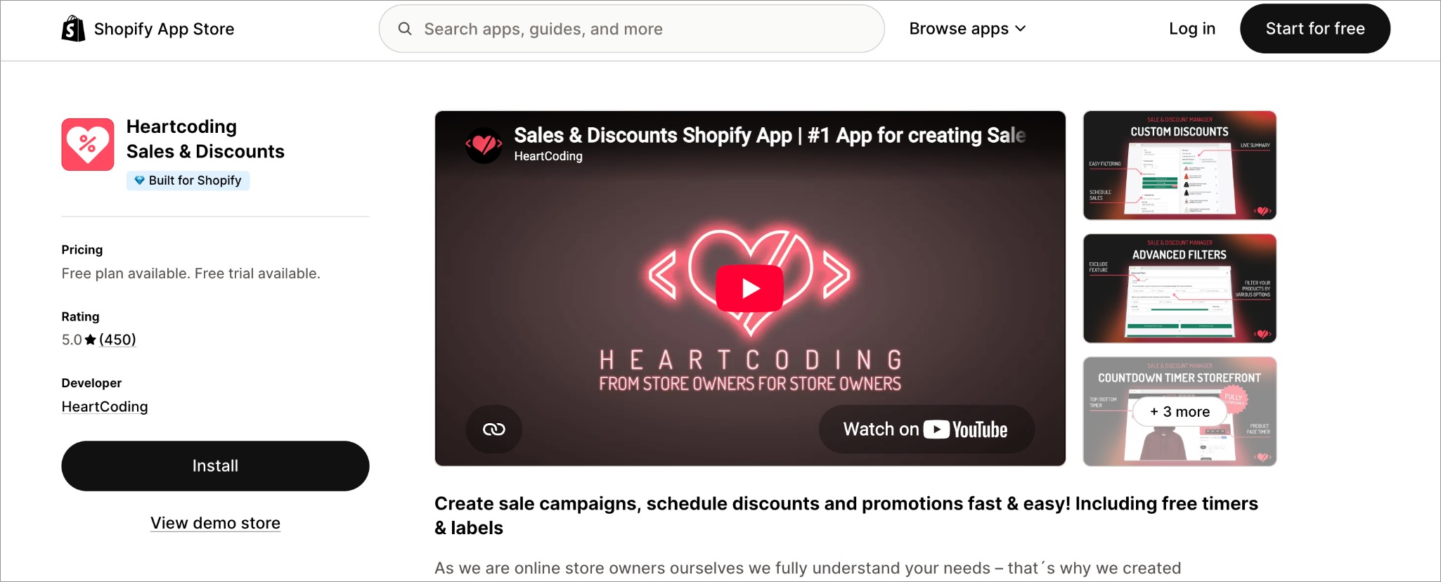  HeartCoding Sale & Discount Manager - Shopify