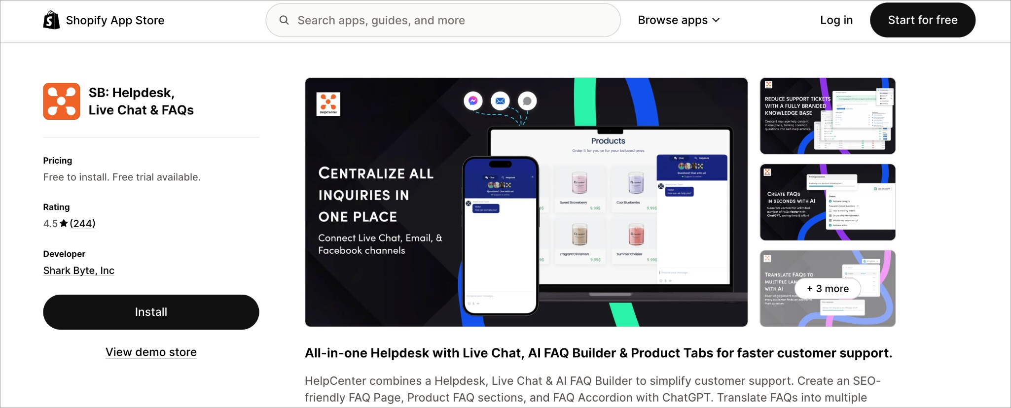 Helpdesk, Live Chat and FAQs - Shopify
